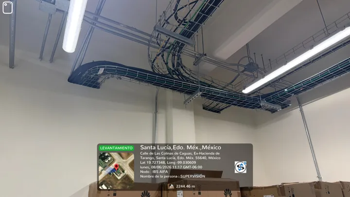 Cableado de telecomunicaciones en la galería Telcel AIFA